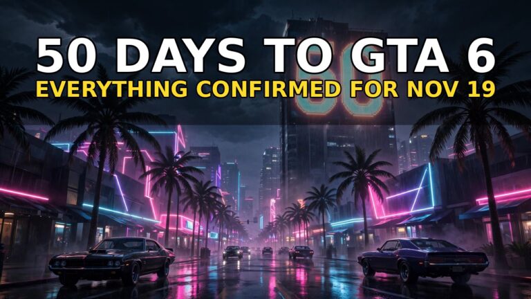 GTA 6 50-Day Countdown: Everything Confirmed for Nov 19