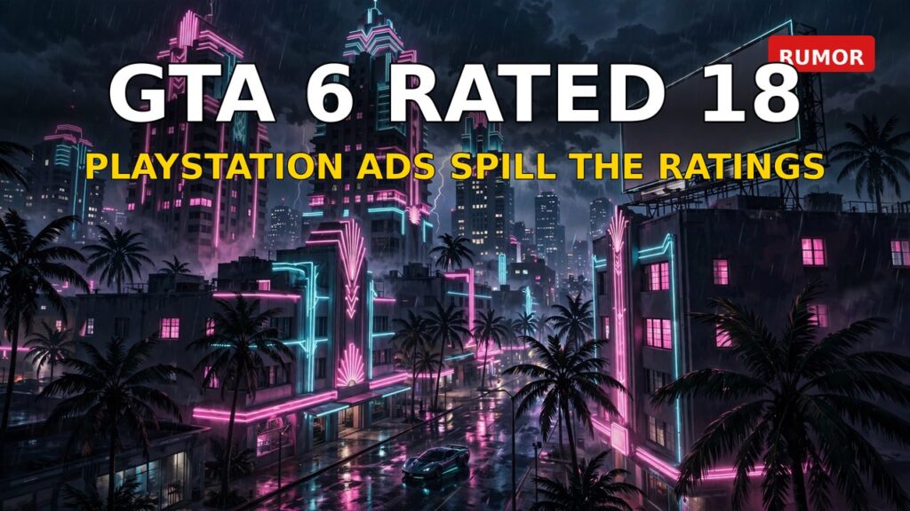 GTA 6 Age Ratings Leak Through PlayStation Ads: PEGI 18 Confirmed, Mysterious X18+ Gets Pulled