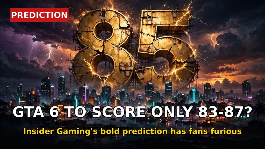 Insider Gaming Predicts GTA 6 Will Score Just 83–87 on Metacritic — Fans Are Furious