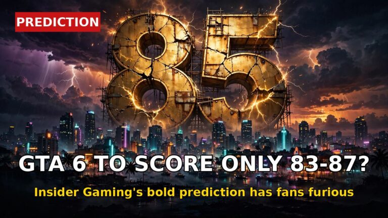 Insider Gaming Predicts GTA 6 Will Score Just 83–87 on Metacritic — Fans Are Furious