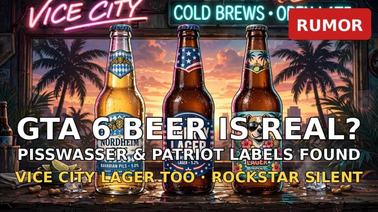 GTA 6 Beer Labels Surface in US Database: Pißwasser, Patriot & Vice City Lager