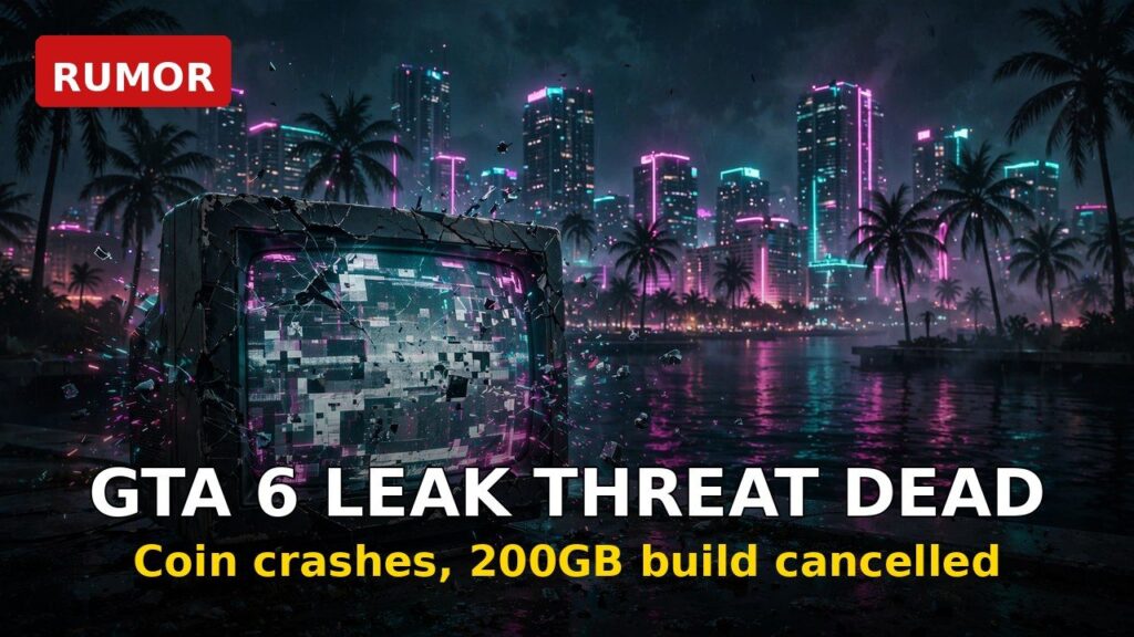 Cyberleek’s GTA 6 Leak Threat Collapses as Coin Crashes to $1.2M