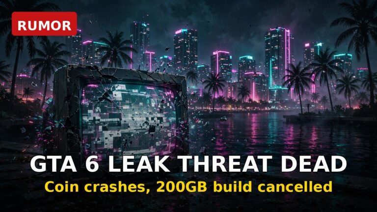 Cyberleek’s GTA 6 Leak Threat Collapses as Coin Crashes to $1.2M