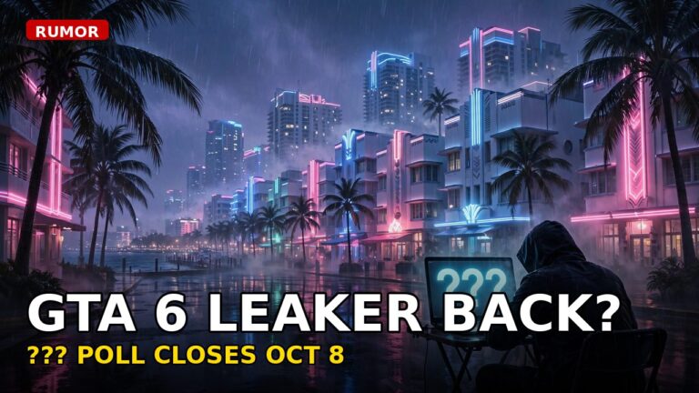 GTA 6 Cyberleek Poll Returns: Is the Leaker Back Before Launch?