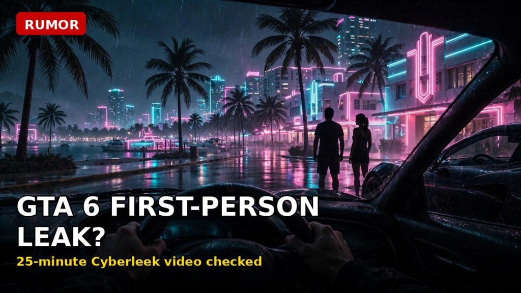 GTA 6 First-Person Leak: Cyberleek’s 25-Minute Video, Checked