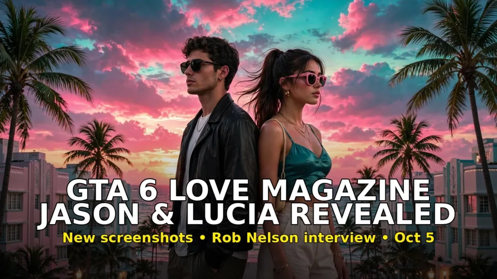 GTA 6 LOVE Magazine Sells Out in Minutes — New Jason and Lucia Screenshots Revealed