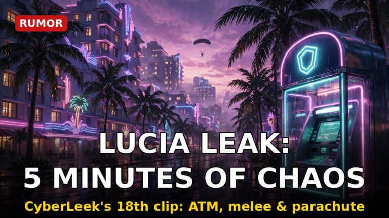 GTA 6 Leak: CyberLeek’s 5-Minute Lucia Clip — ATM, Melee Combat and a Parachute Jump