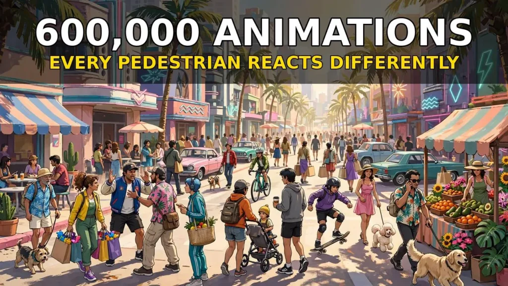 GTA 6’s 600,000 NPC Animations Explained: Why Every Pedestrian in Leonida Reacts Differently