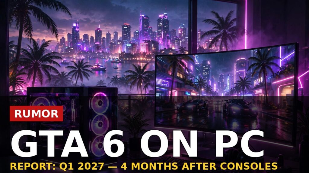 GTA 6 PC Reportedly Coming Q1 2027 — Just 4 Months After Consoles