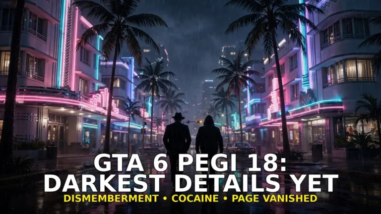 GTA 6 PEGI 18 Rating Reveals Dismemberment, Cocaine and Sex Scenes — Then Vanishes