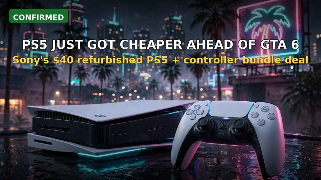 PS5 Just Got Cheaper Ahead of GTA 6: Sony Cuts $40 Off Refurbished Console Bundles