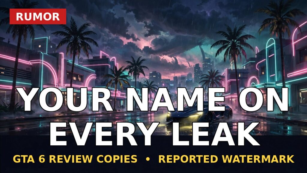 GTA 6 Review Copies Reportedly Carry Name Watermarks to Expose Leakers