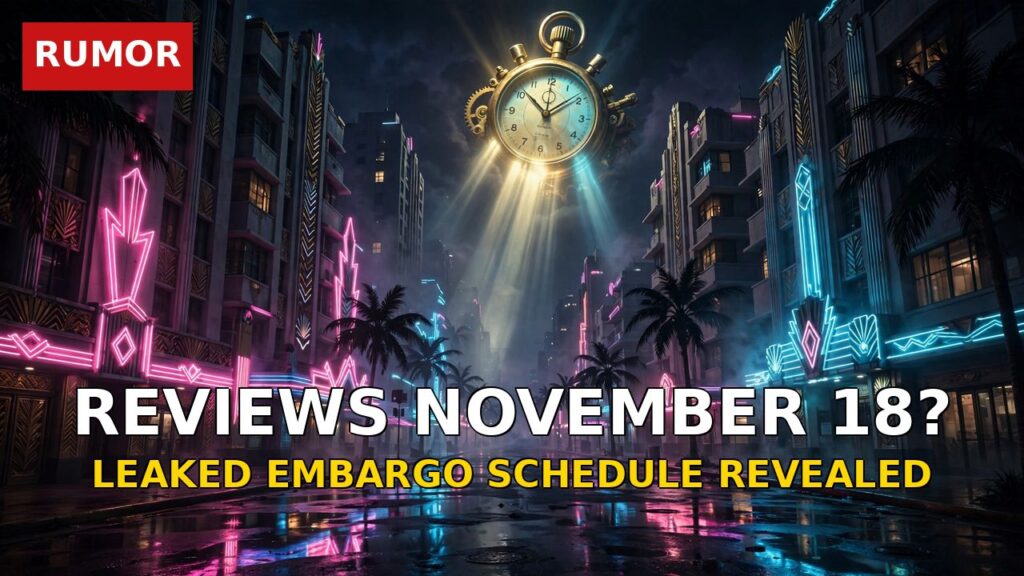 GTA 6 Review Embargo Time Leaks: Reviews November 18, Some Outlets Held Until Launch Day