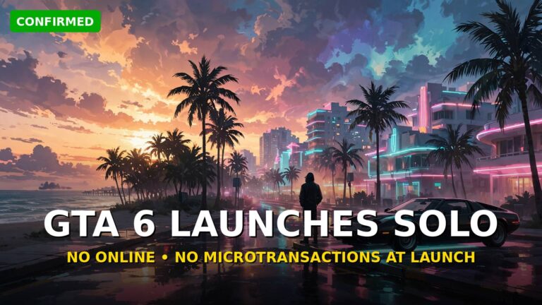 GTA 6 Launches Single-Player Only: No Online Mode or Microtransactions Confirmed