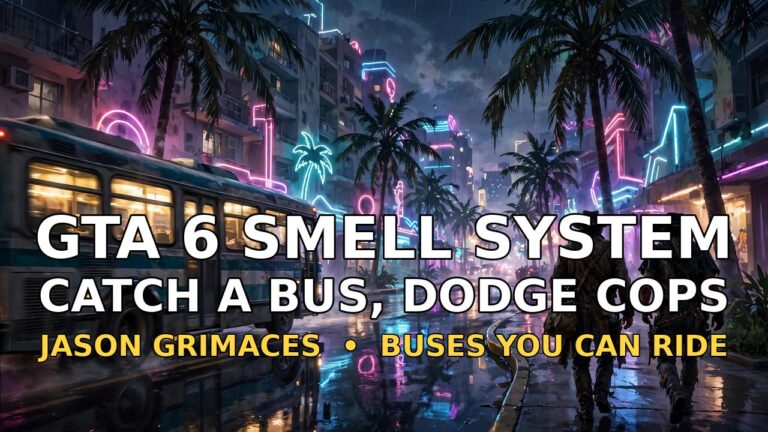 GTA 6’s Smell System Makes Jason and Lucia Grimace — and You Can Catch a Bus to Escape the Cops