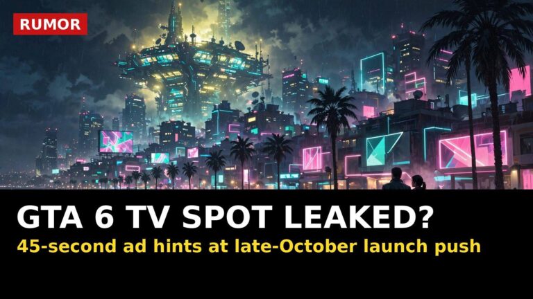 GTA 6 TV Spot Leak Hints at 45-Second Commercial