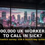 GTA 6 Launch Day Sickies: Nearly 900,000 UK Workers May Call in Sick, Uswitch Survey Finds